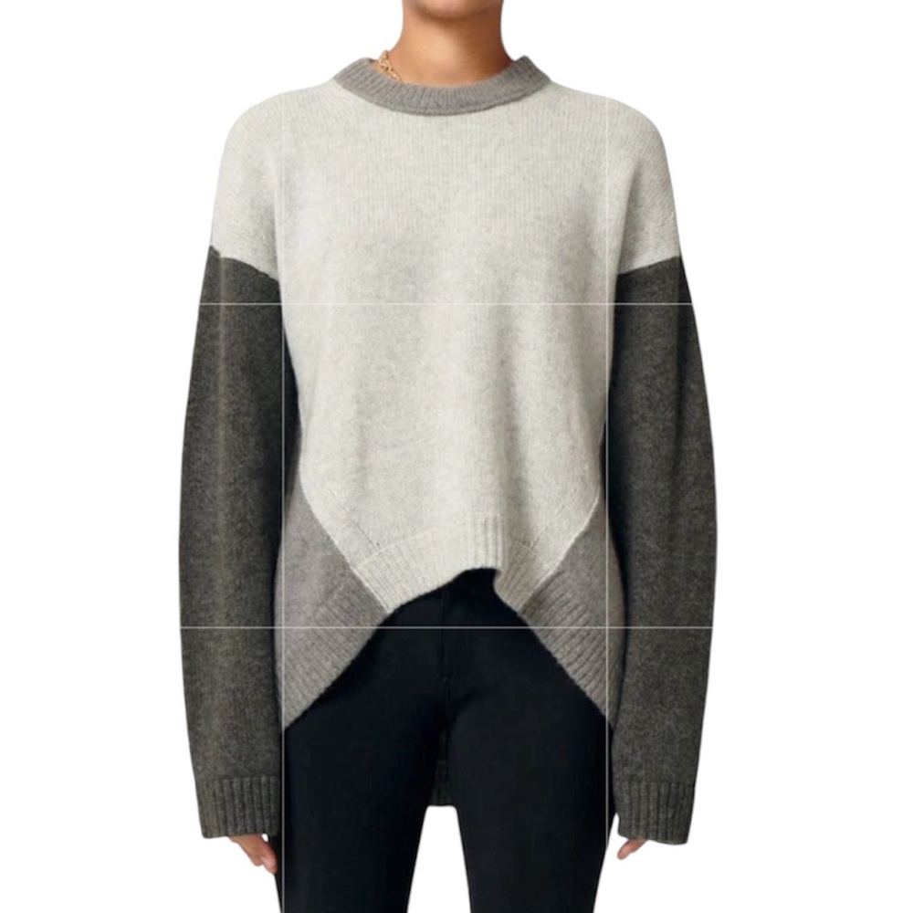 LITA by Ciara Janelle Recycled Cashmere Sweater in Grey Size XL